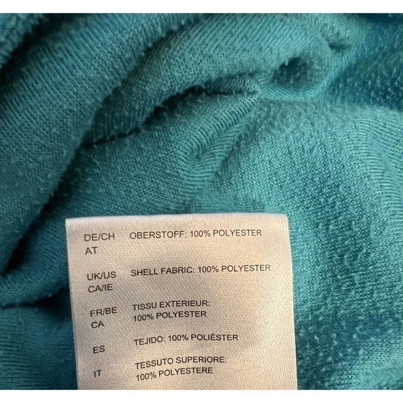 Killtec 1/4 Zip Up‎ Light Fleece Jacket Women's 16(L) Teal Mock Neck Long Sleeve - Picture 9 of 10